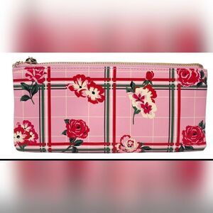 Starbucks + Bando Limited Edition Pencil Pouch, Pink/Green with Floral Print NWT